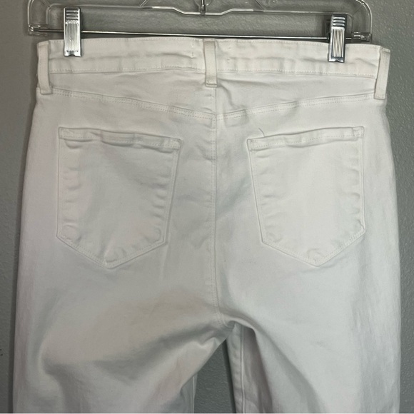 L’Agence High Rise Skinny Leg Comfort Jeans White 30 Stretch Denim Ankle - Picture 6 of 7